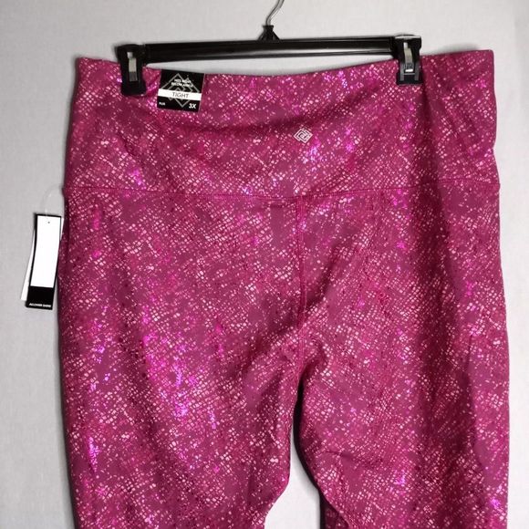 Zelos Women's Tight Pink Snake Athletic Gym Workout Leggings Pants Plus Size 3X - Picture 5 of 11